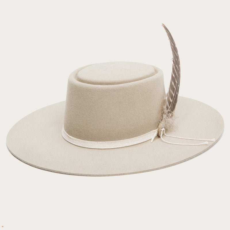 Beige Stetson Batterson Men's Fedoras | UK 96EIVBDMF