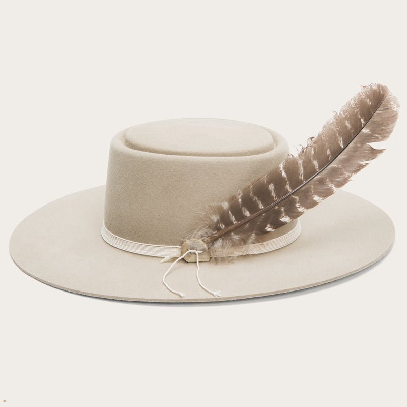 Beige Stetson Batterson Men's Fedoras | UK 96EIVBDMF