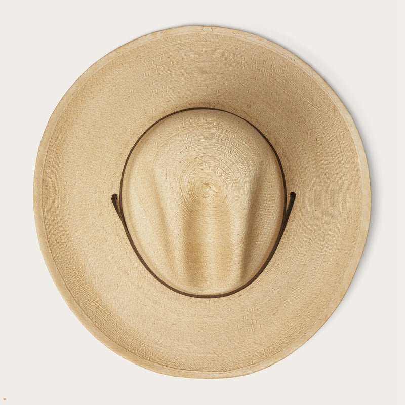 Beige Stetson Bryce Straw Men's Outdoor Hats | UK 62YROQTUG