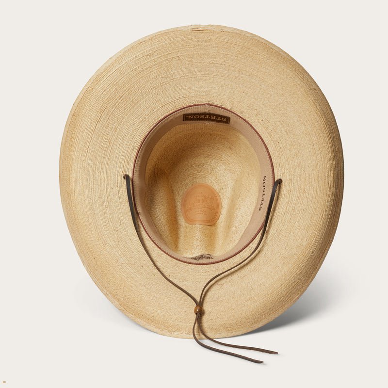 Beige Stetson Bryce Straw Men's Outdoor Hats | UK 62YROQTUG