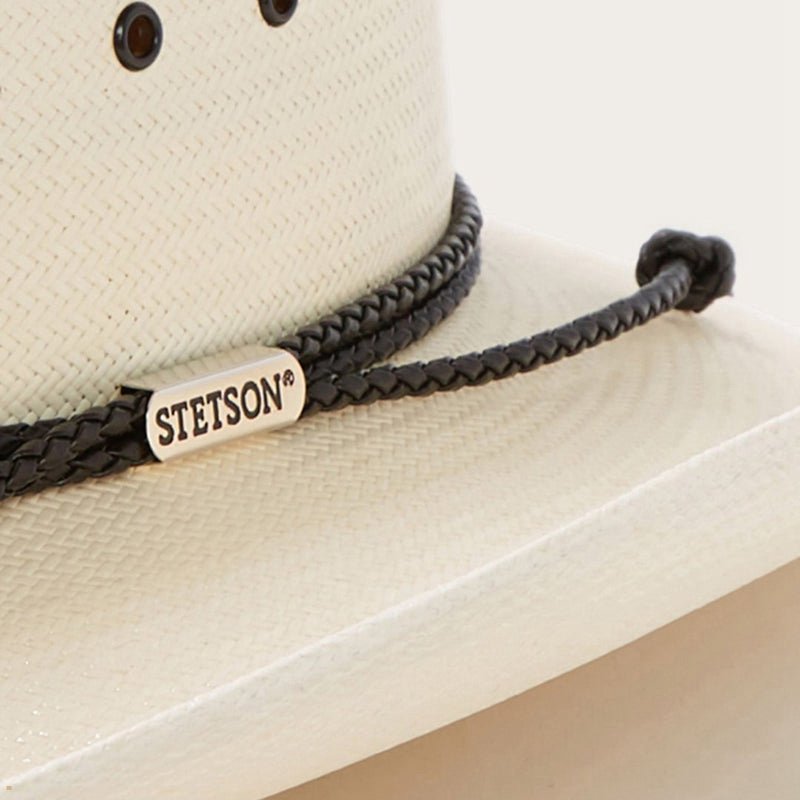 Beige Stetson Carson 10x Straw Men's Cowboy Hats | UK 52XPYBGVN