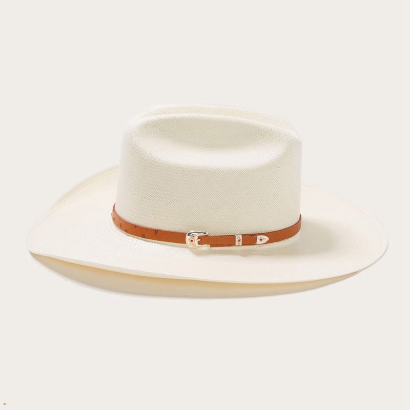 Beige Stetson El Noble 500x Straw Women's Cowboy Hats | UK 73KXNWAEO