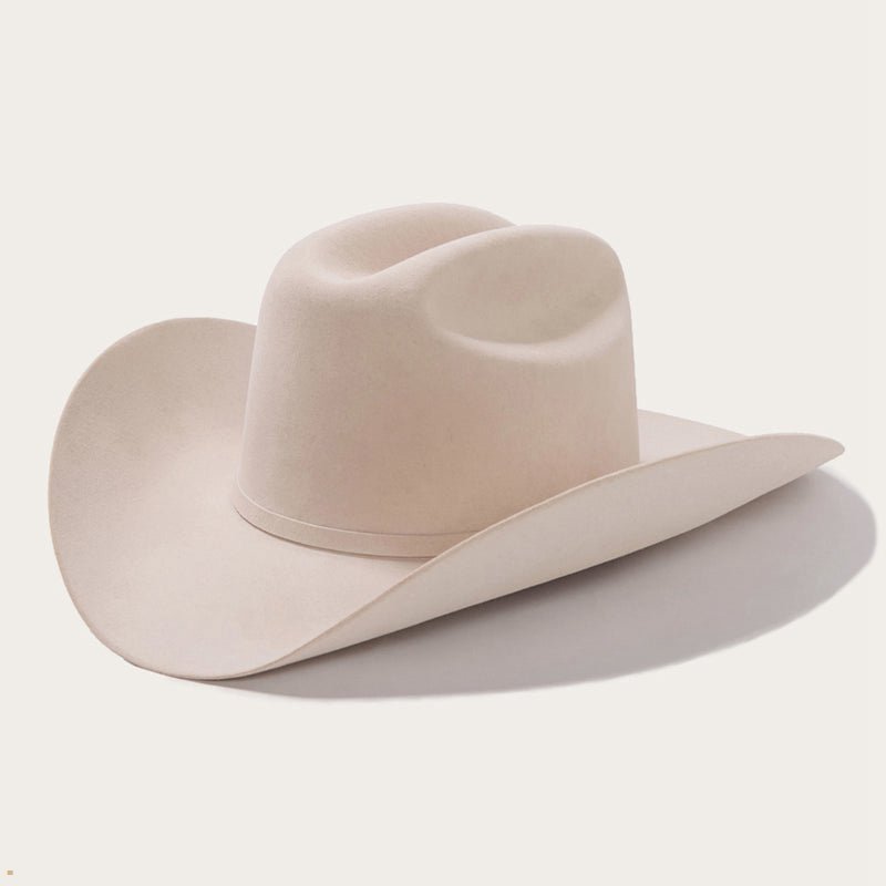 Beige Stetson El Patron 48 Premier 30x Men's Cowboy Hats | UK 94ARSYETP