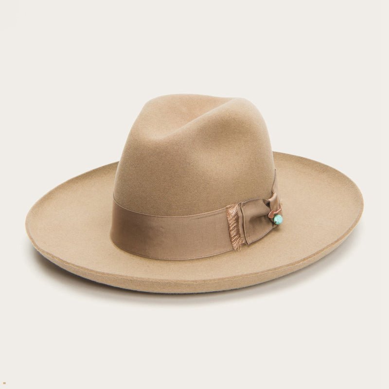 Beige Stetson Eureka Men's Fedoras | UK 97UWPOBLF