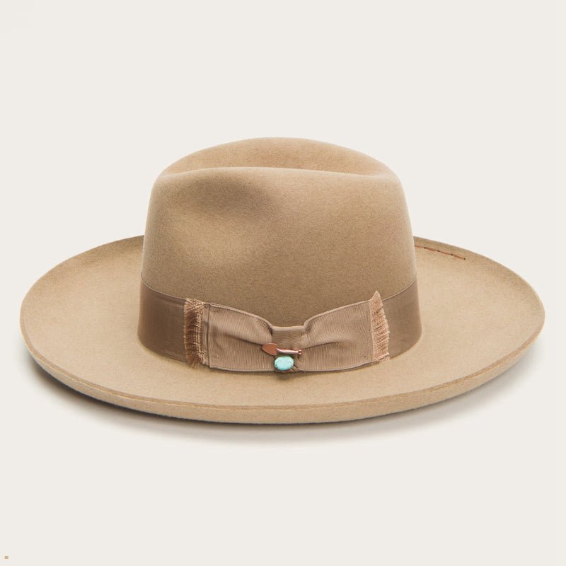 Beige Stetson Eureka Men's Fedoras | UK 97UWPOBLF