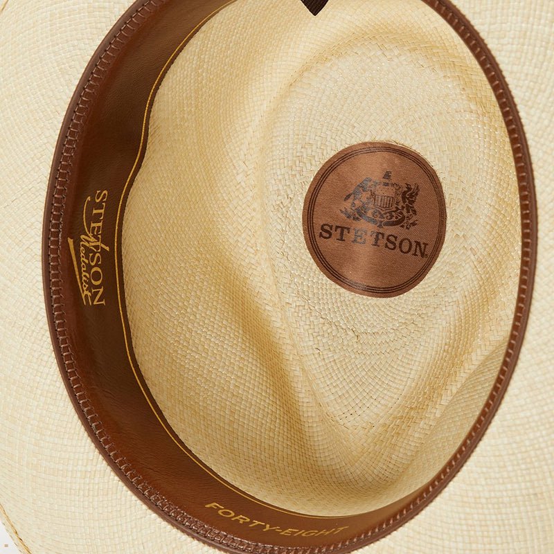 Beige Stetson Forty Eight Panama Men's Fedoras | UK 84ALZXMBN