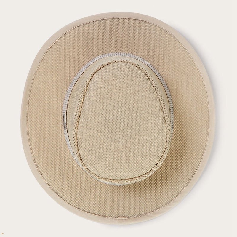 Beige Stetson Grand Canyon Mesh Safari Men's Outdoor Hats | UK 50GIMJYXH