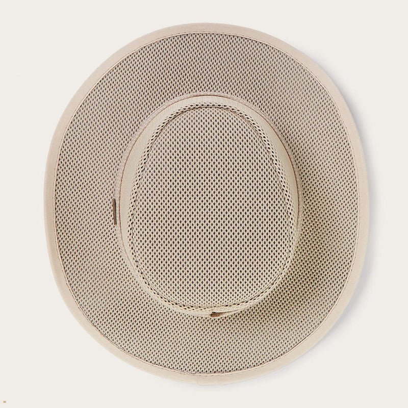 Beige Stetson Grand Canyon Mesh Safari Men's Outdoor Hats | UK 65NHDYZSQ