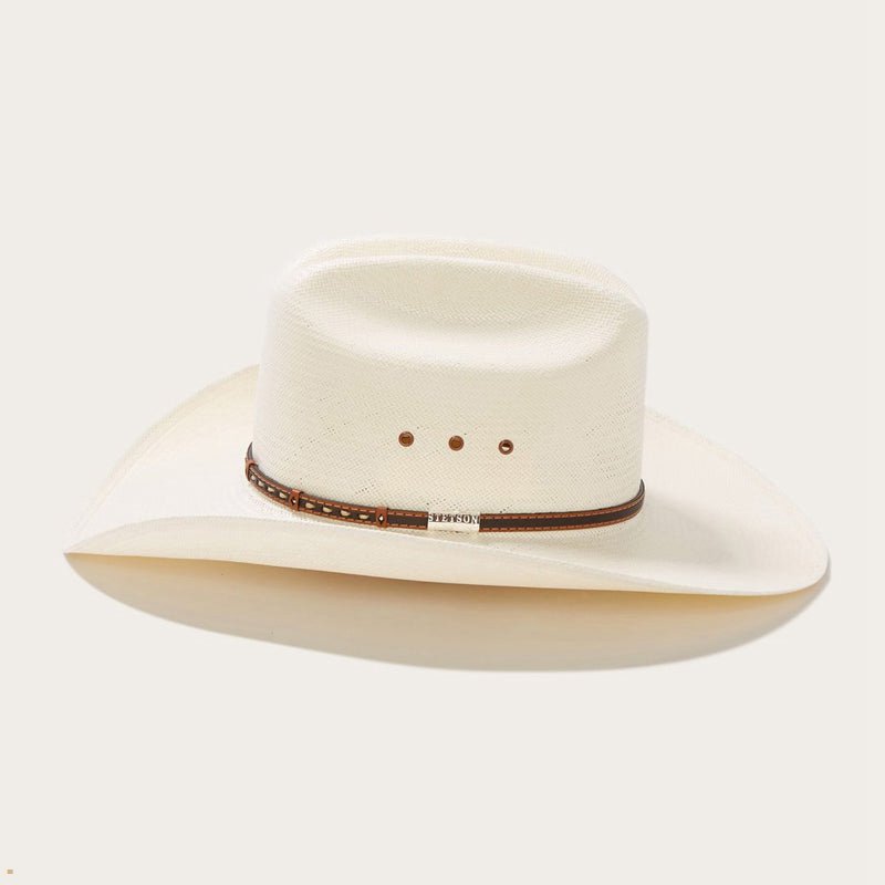 Beige Stetson Gunfighter 10x Men's Cowboy Hats | UK 97AYQNFJP