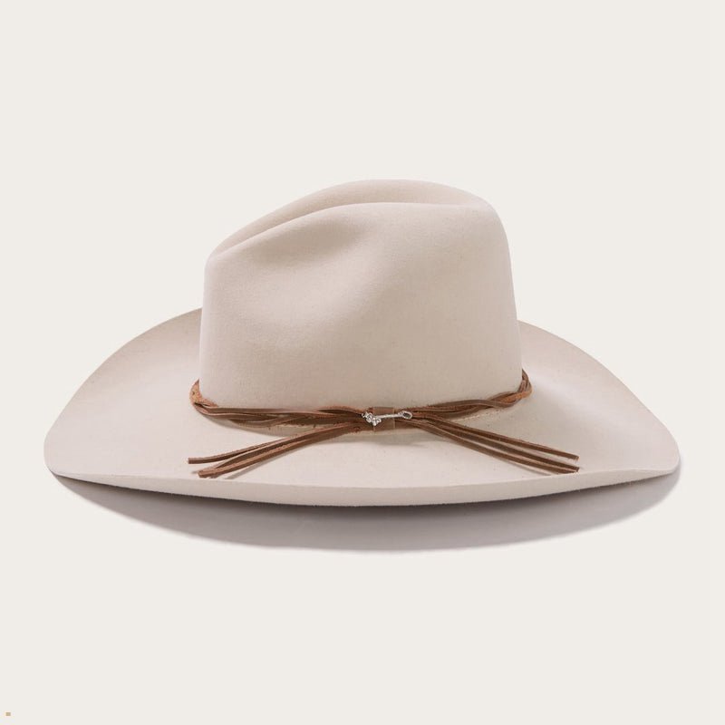 Beige Stetson Gus 6x Men's Cowboy Hats | UK 10WMRSFOY