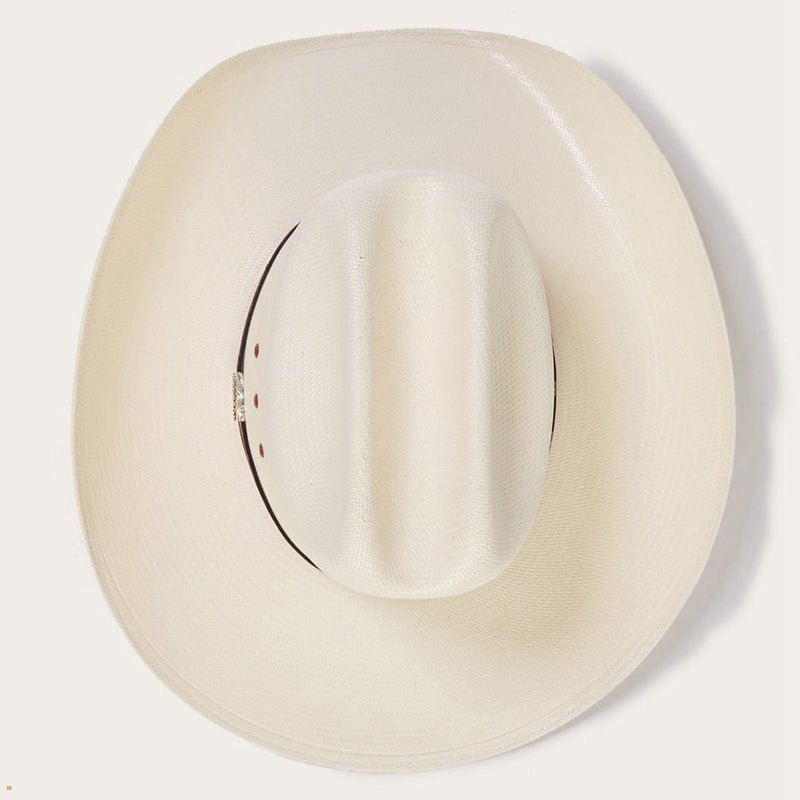 Beige Stetson Haywood 10x Straw Men's Cowboy Hats | UK 47FGUZHSQ