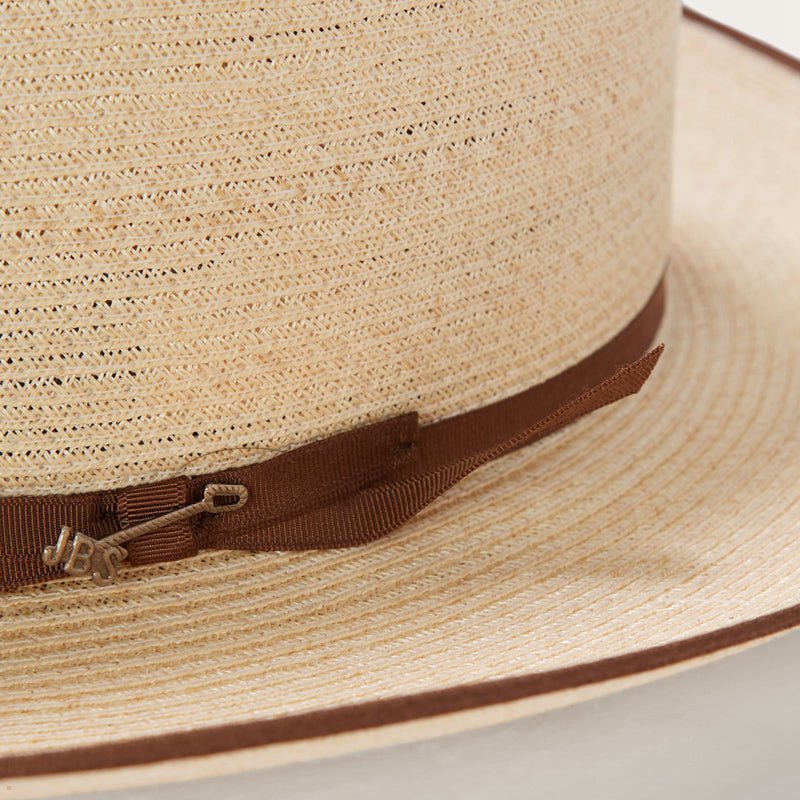 Beige Stetson Hemp Straw Open Road Men's Fedoras | UK 31QFADKZT