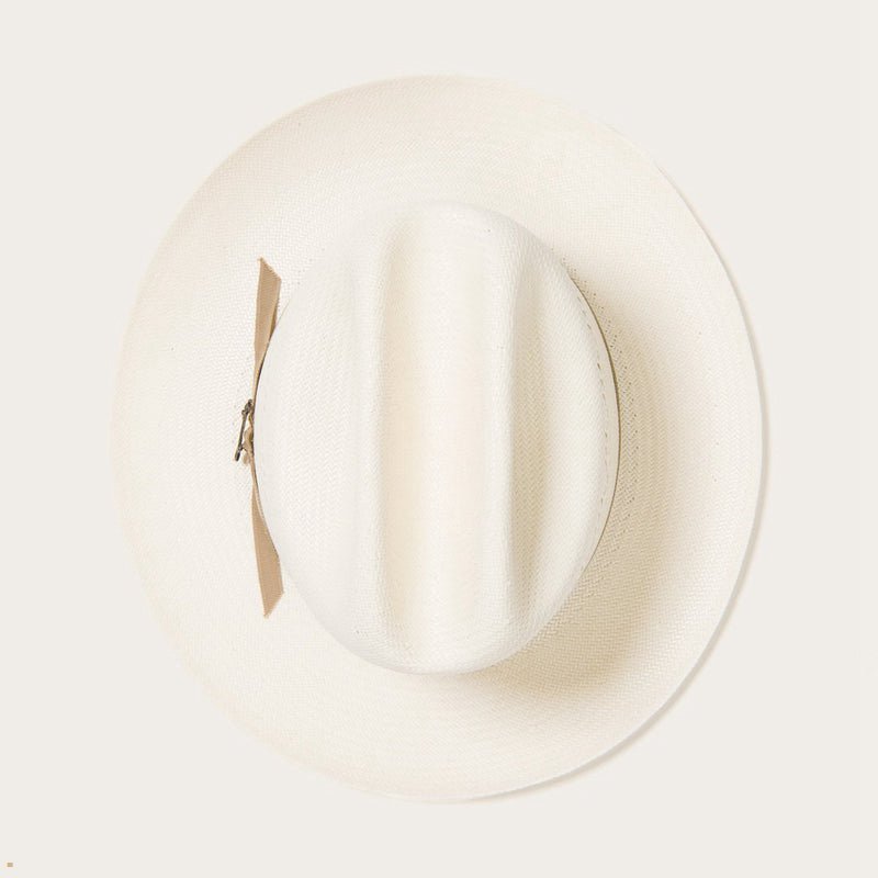 Beige Stetson Open Road 1 Vented Men's Straw Hats | UK 85NBCEGSM