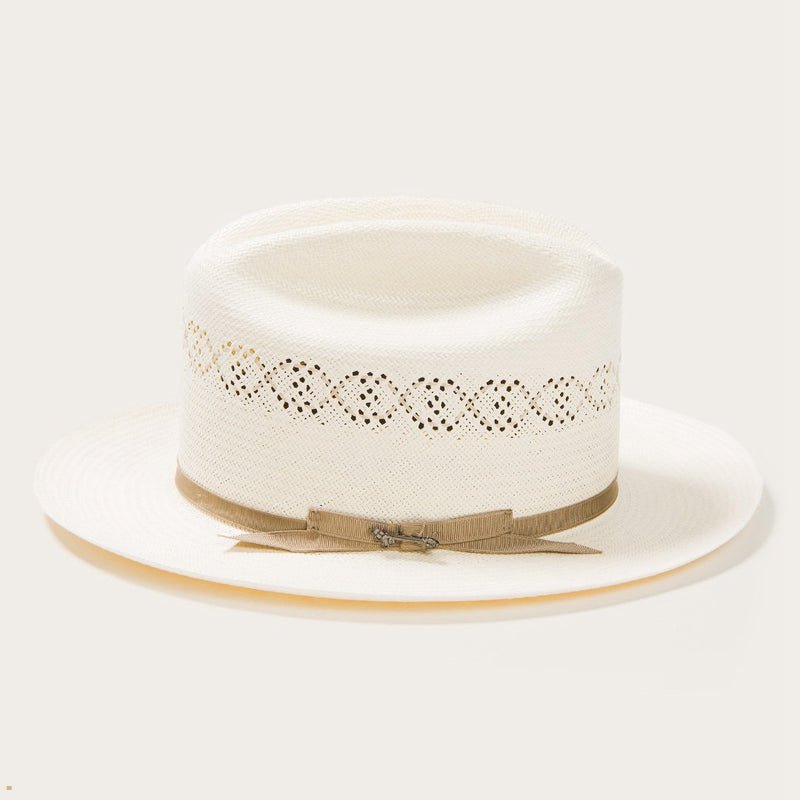 Beige Stetson Open Road 1 Vented Straw Women's Fedoras | UK 01YPRVLOM