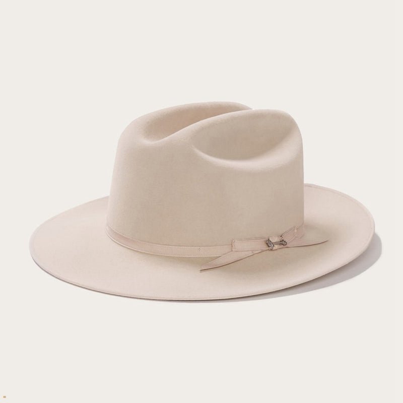 Beige Stetson Open Road 6x Men's Cowboy Hats | UK 50DXVQOGF