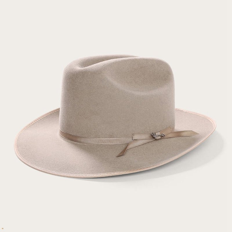 Beige Stetson Open Road Royal Deluxe Men's Western Hats | UK 08FUGHDJY