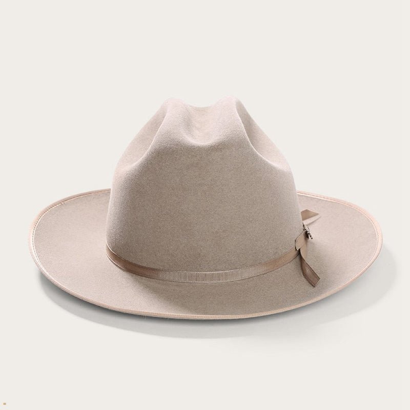 Beige Stetson Open Road Royal Deluxe Men\'s Western Hats | UK 08FUGHDJY