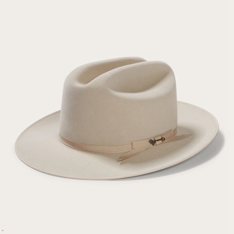 Beige Stetson Open Road Royal Deluxe Men's Fedoras | UK 61CEBYMXL