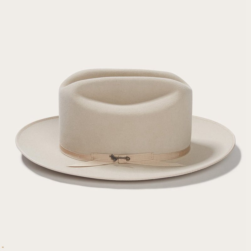 Beige Stetson Open Road Royal Deluxe Men's Fedoras | UK 61CEBYMXL