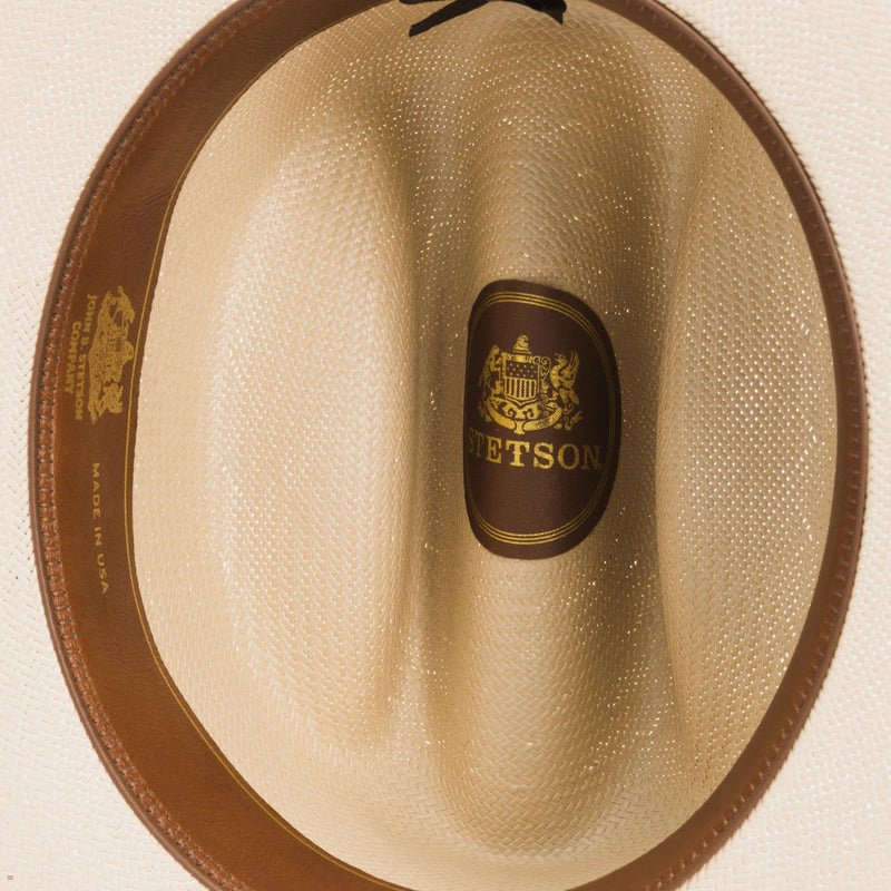 Beige Stetson Open Road Straw Men's Fedoras | UK 64GOJRLKV