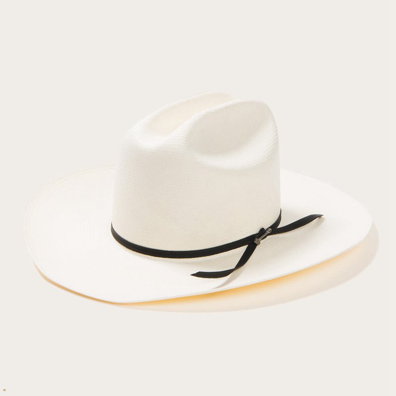 Beige Stetson Rancher 100x Premier Straw Women's Cowboy Hats | UK 08NMHJIOE