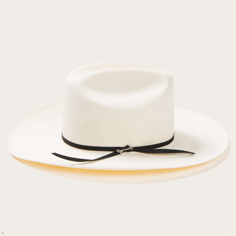 Beige Stetson Rancher 100x Premier Straw Women's Cowboy Hats | UK 08NMHJIOE