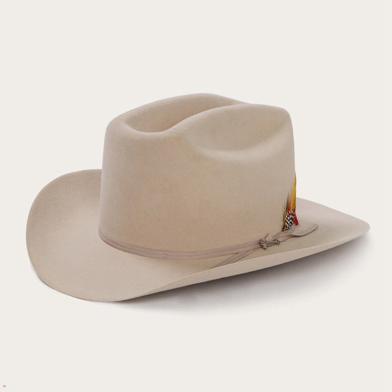 Beige Stetson Range 6x Men's Cowboy Hats | UK 94DCXYSWN