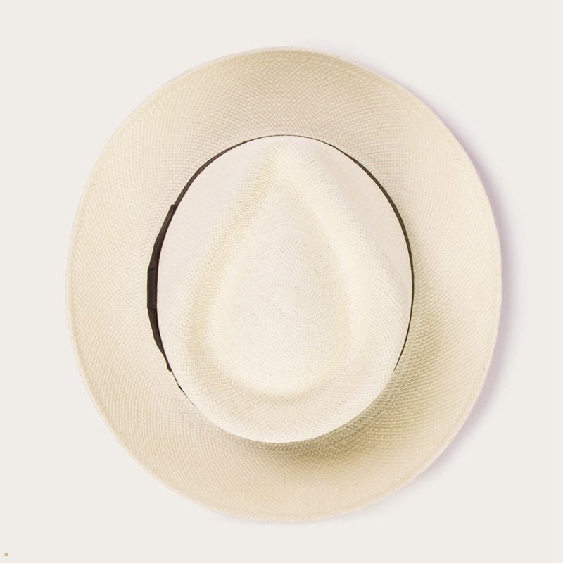 Beige Stetson Retro Panama Men's Fedoras | UK 27PSAKTLD