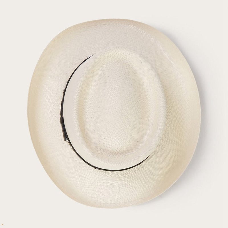 Beige Stetson Royal Flush 10x Straw Women's Cowboy Hats | UK 76BXWTSKA