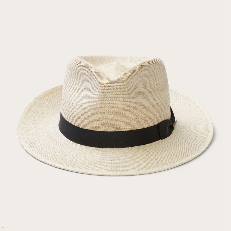 Beige Stetson Rushmore Palm Men\'s Fedoras | UK 12DTYUQBN