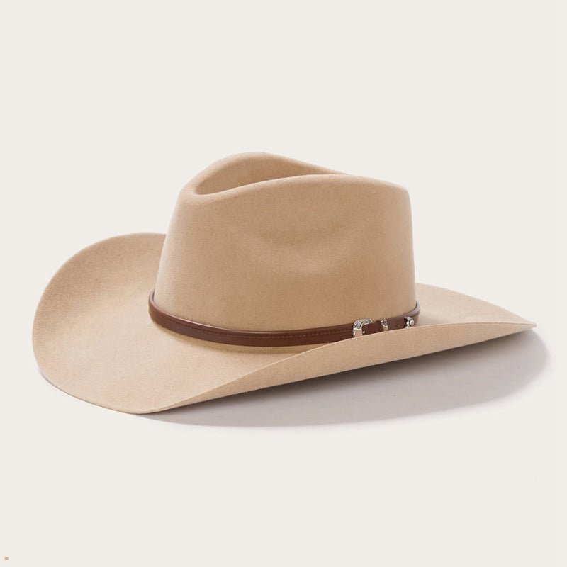 Beige Stetson Seneca 4x Men's Cowboy Hats | UK 38CXJUKYF