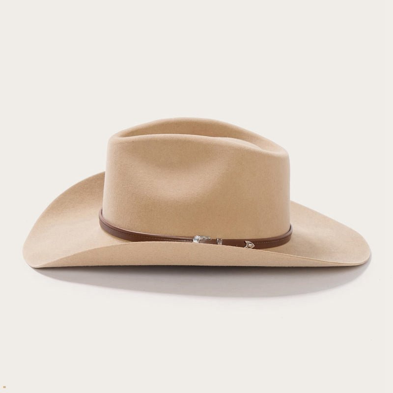 Beige Stetson Seneca 4x Men's Cowboy Hats | UK 38CXJUKYF