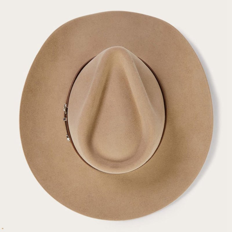 Beige Stetson Seneca 4x Men's Cowboy Hats | UK 38CXJUKYF