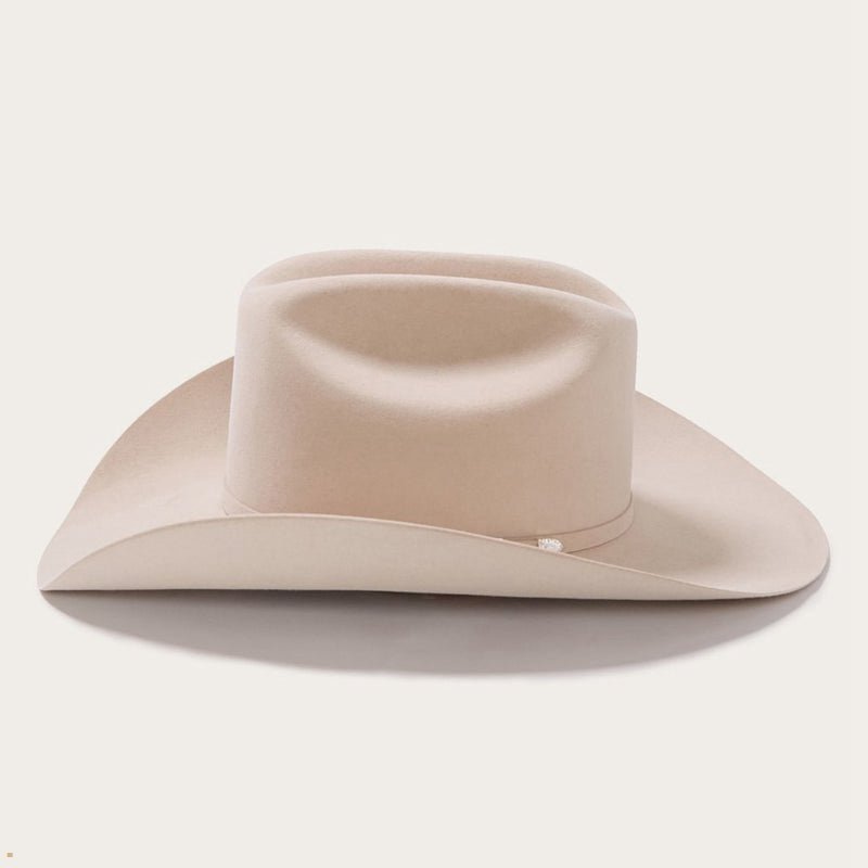 Beige Stetson Shasta 10x Premier Men's Cowboy Hats | UK 43XYFIKGJ