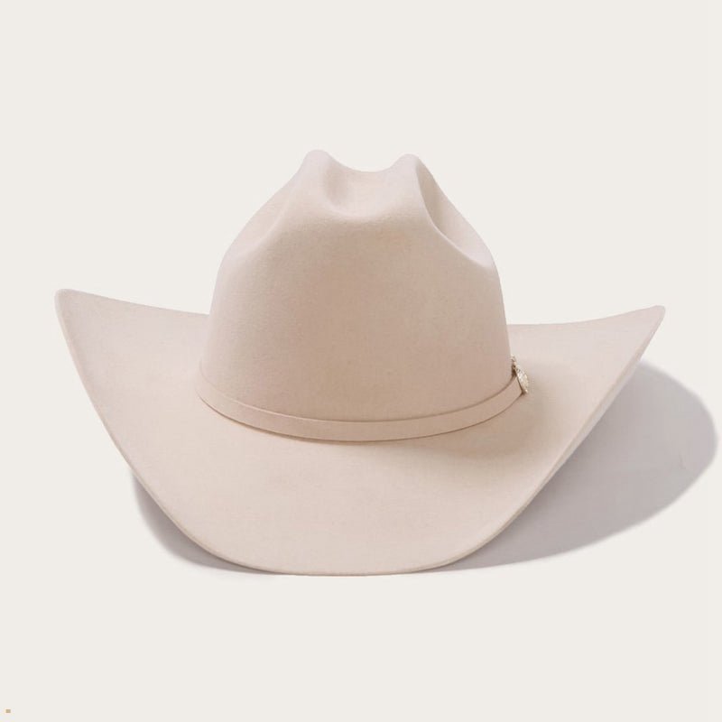 Beige Stetson Shasta 10x Premier Men\'s Cowboy Hats | UK 43XYFIKGJ