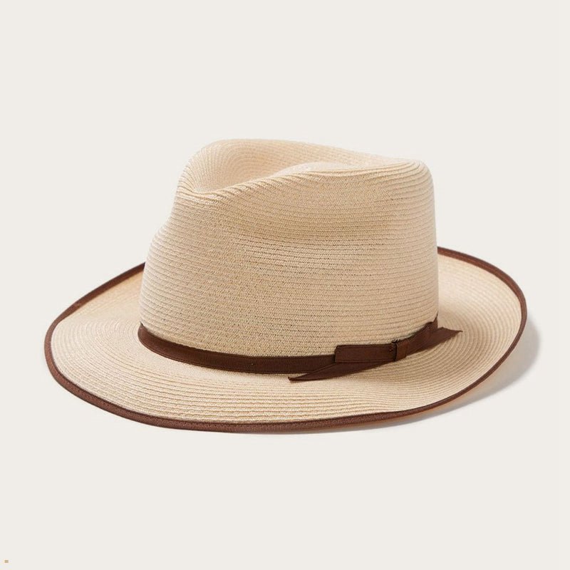 Beige Stetson Stratoliner Hemp Men's Fedoras | UK 50VRBGLAC