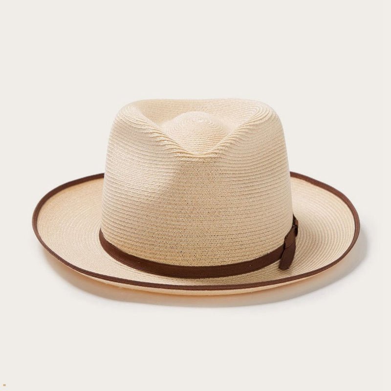 Beige Stetson Stratoliner Hemp Men\'s Fedoras | UK 50VRBGLAC