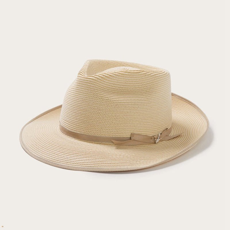 Beige Stetson Stratoliner Milan Men's Fedoras | UK 87ZYLPCBQ