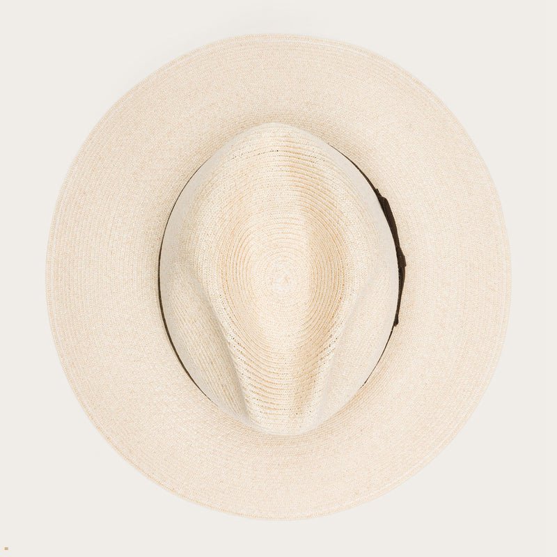 Beige Stetson Sundowner Straw Men's Fedoras | UK 05SYOLDXA