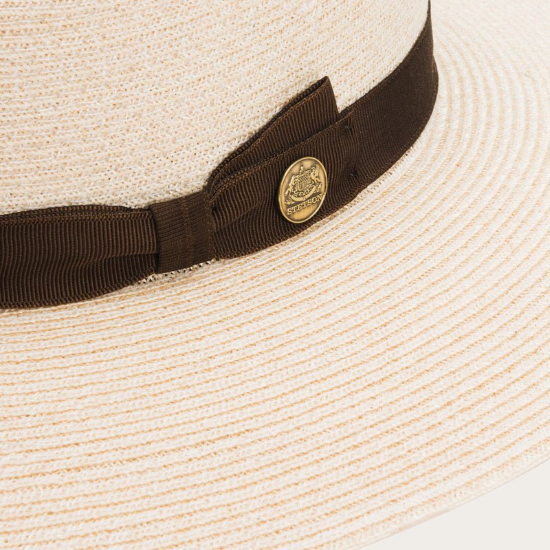 Beige Stetson Sundowner Straw Men's Fedoras | UK 05SYOLDXA