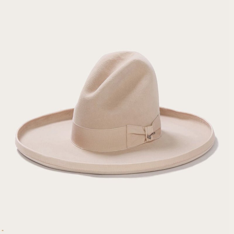 Beige Stetson Tom Mix 6x Men's Cowboy Hats | UK 07JOQSBWE