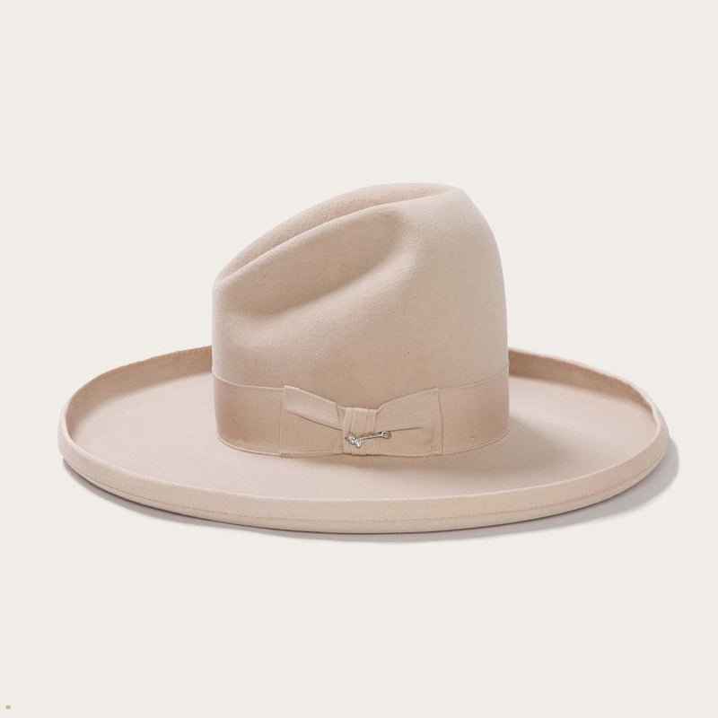 Beige Stetson Tom Mix 6x Men's Cowboy Hats | UK 07JOQSBWE