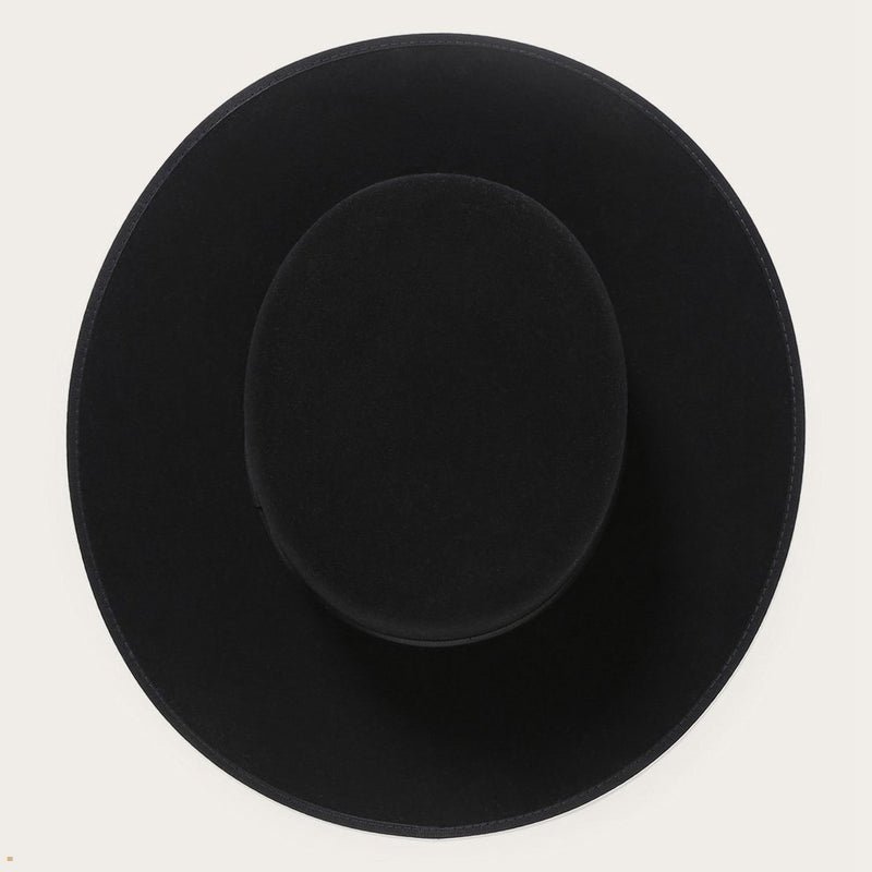 Black Stetson Amish 4x Wool Felt Men's Fedoras | UK 06PVWZTLC