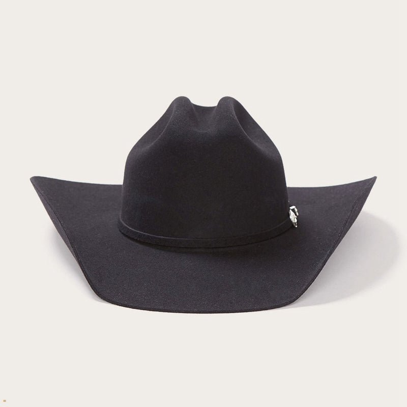 Black Stetson Brenham 4x Men\'s Cowboy Hats | UK 20TNCXOZG