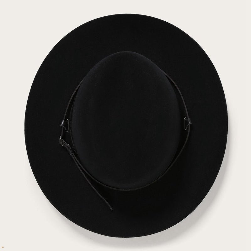 Black Stetson Cavalry 5x Fur Felt Men's Outdoor Hats | UK 93NSJZIKL