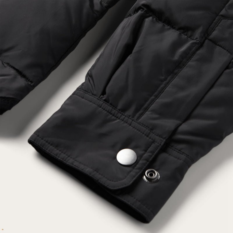 Black Stetson Crushable Parachute Men's Jackets | UK 37NJSHLEU