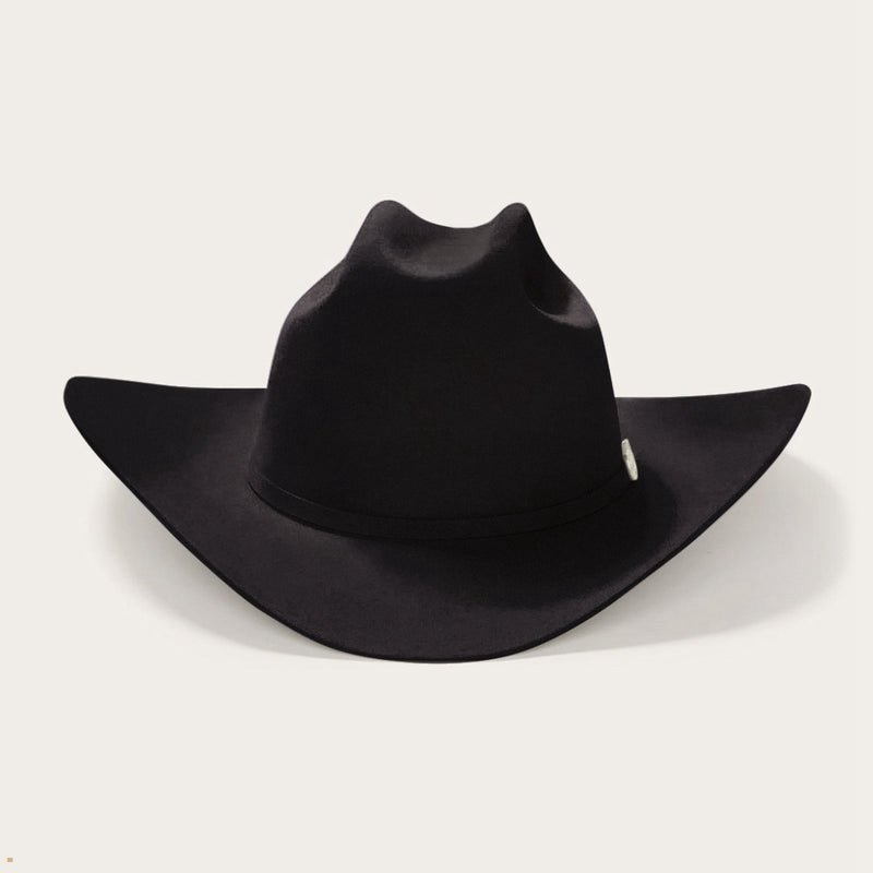 Black Stetson Deadwood 4x Men\'s Cowboy Hats | UK 80BUFQWZL