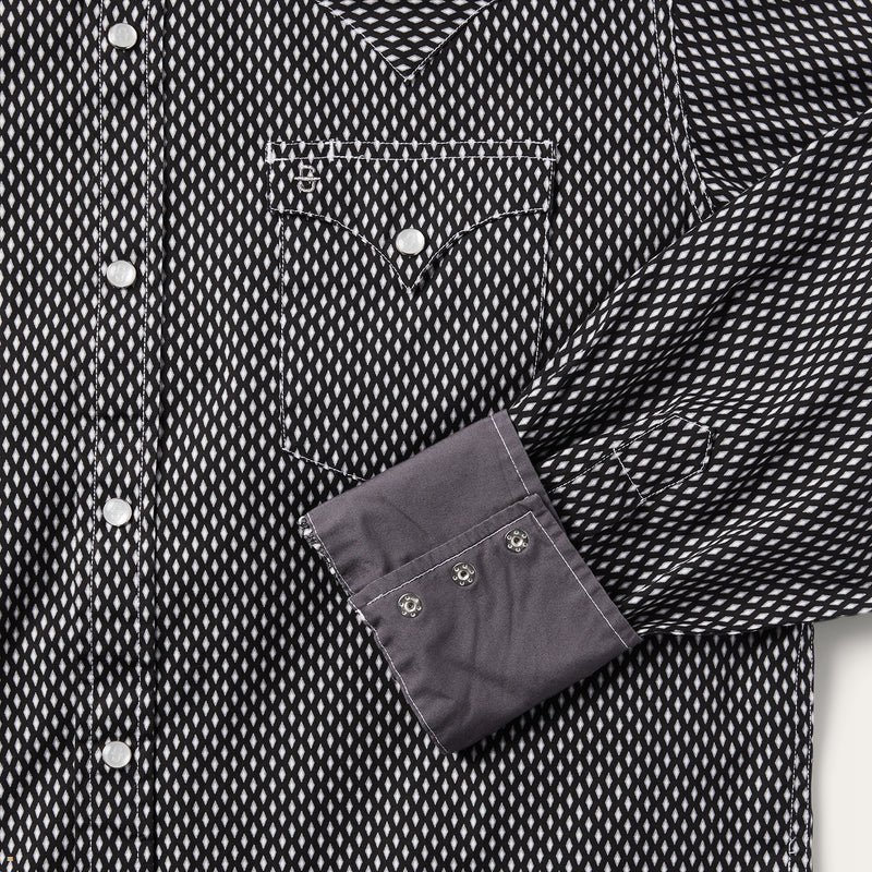 Black Stetson Diamond Men's Shirts | UK 86NTGIUPQ