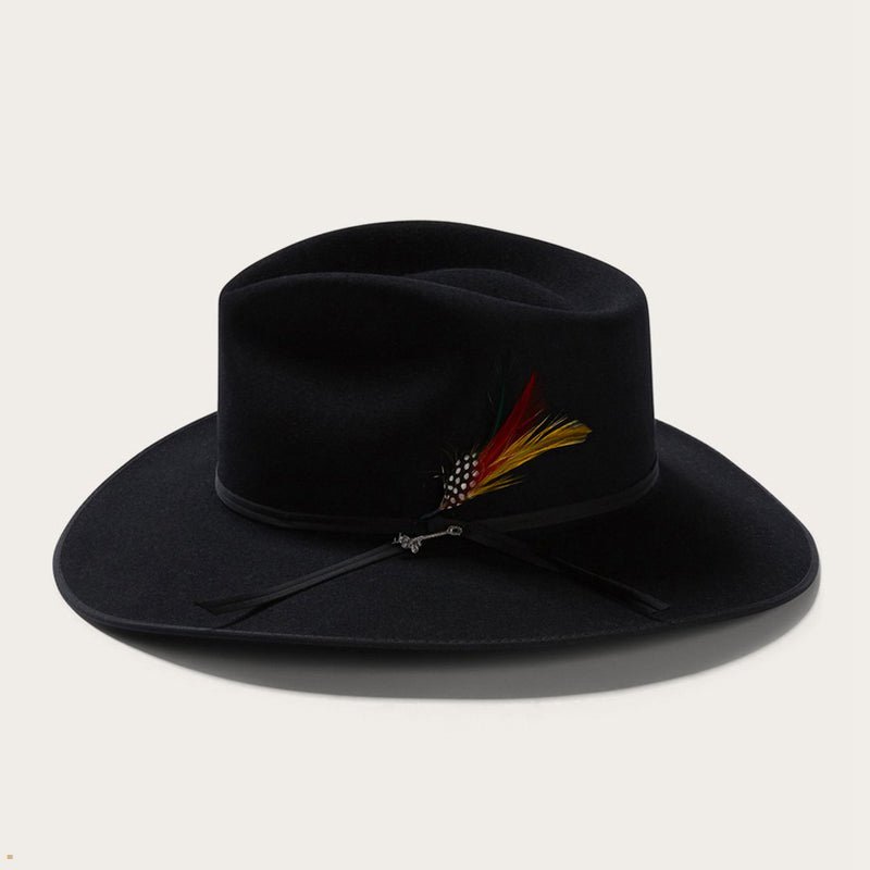 Black Stetson Dune 5x Gun Club Men's Outdoor Hats | UK 57NFTSZUR