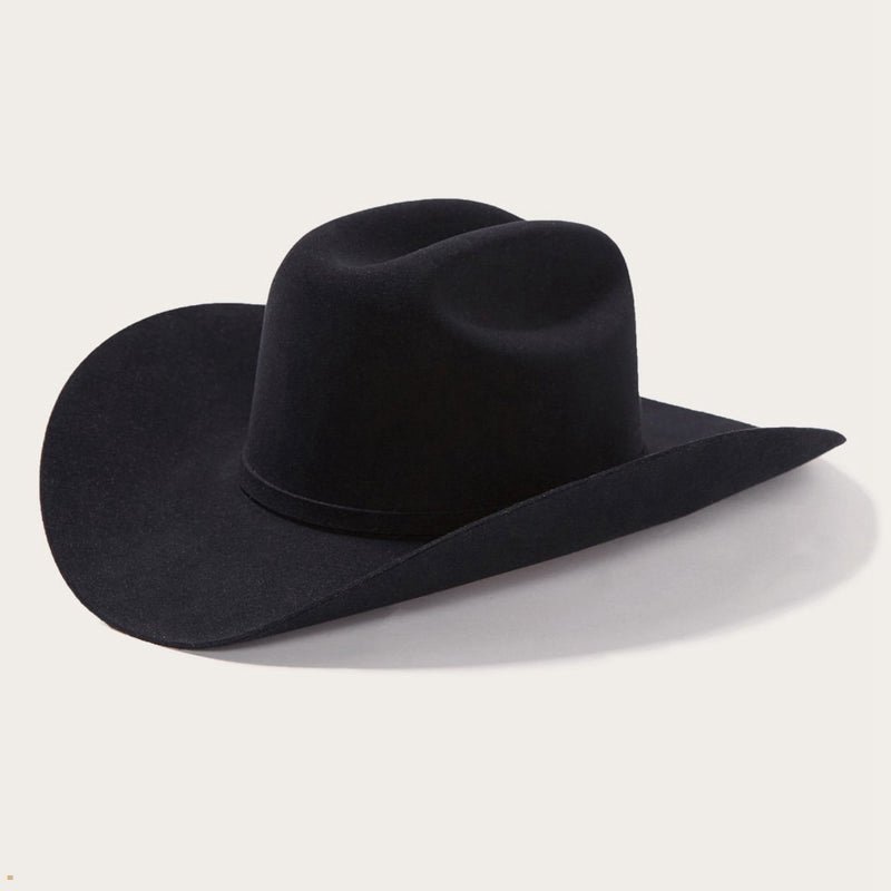 Black Stetson El Patron 48 Premier 30x Men's Cowboy Hats | UK 05TEWOSNQ